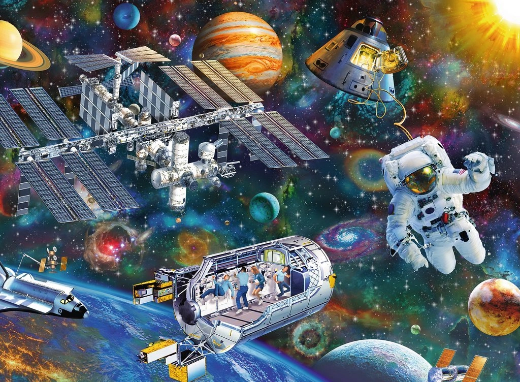 E-shop Ravensburger puzzle vesmírny prieskum XXL, 200 dielikov