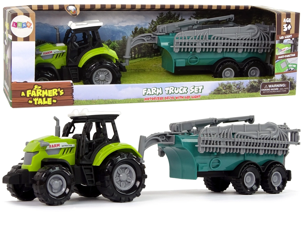 Lean Toys Zelený traktor postrekovač