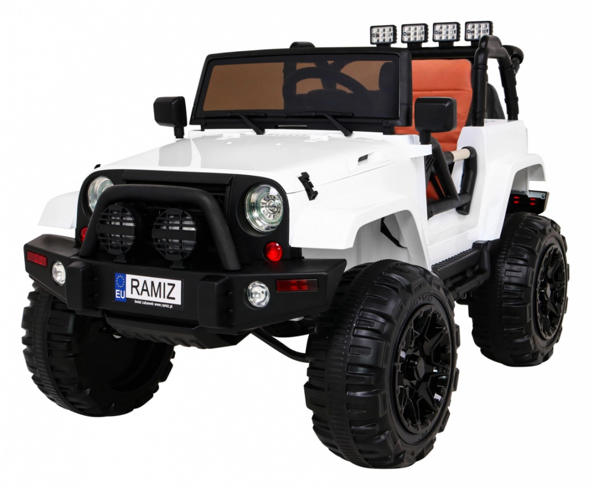 Detské elektrické autíčko All Terrain Jeep Biele