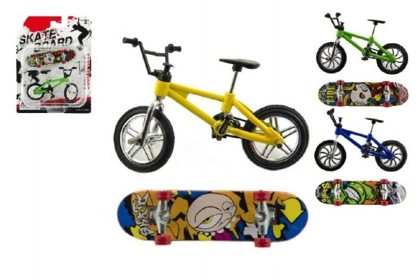 E-shop Teddies Skateboard prstový a koleso plast 10cm asst na karte