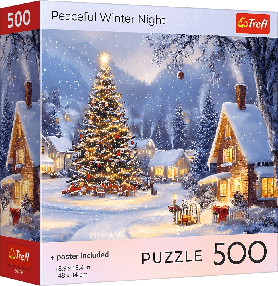 E-shop Puzzle Pokojná zimná noc 500 dielikov TREFL