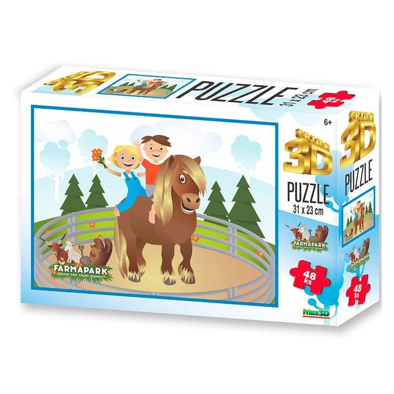 E-shop 3D puzzle Farmapark koník 48 dielikov