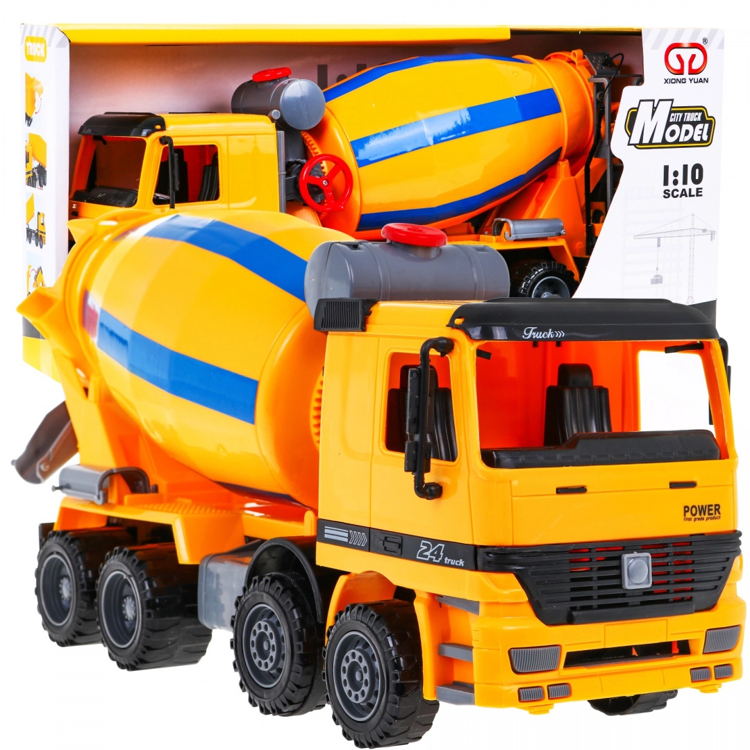 Miešačka na betón pre deti 3+ Realistický model 1:10 + pohyblivé časti + otočný vedro