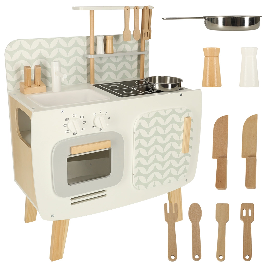 E-shop LULILO KX4635 Drevená retro kuchyňa s príslušenstvom