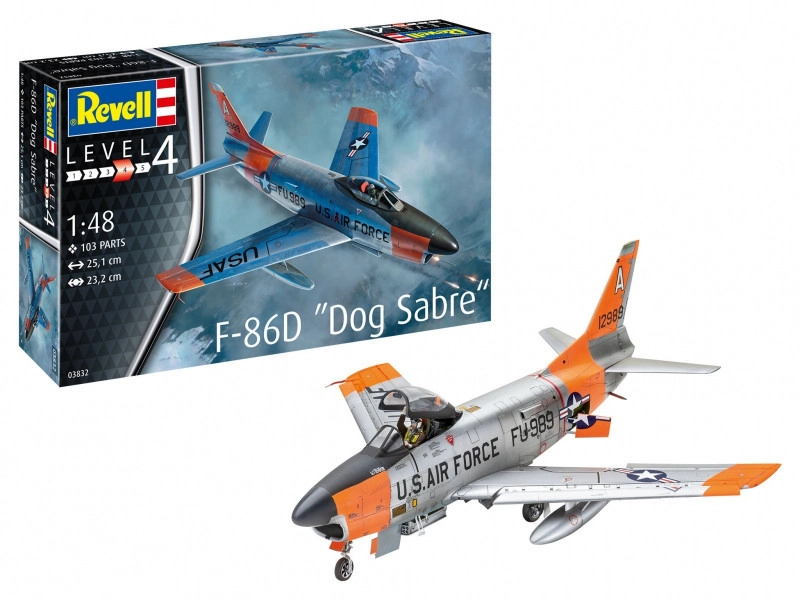 Revell Plastic ModelKit letadlo 03832F-86D Dog Sabre 18-03832 1:48