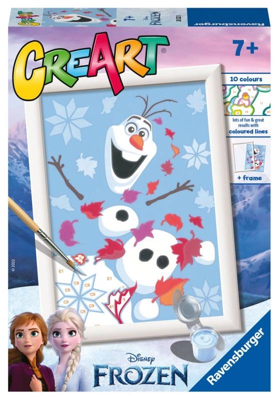 E-shop Ravensburger CreArt Disney: Ľadové kráľovstvo: Rozosmiaty Olaf