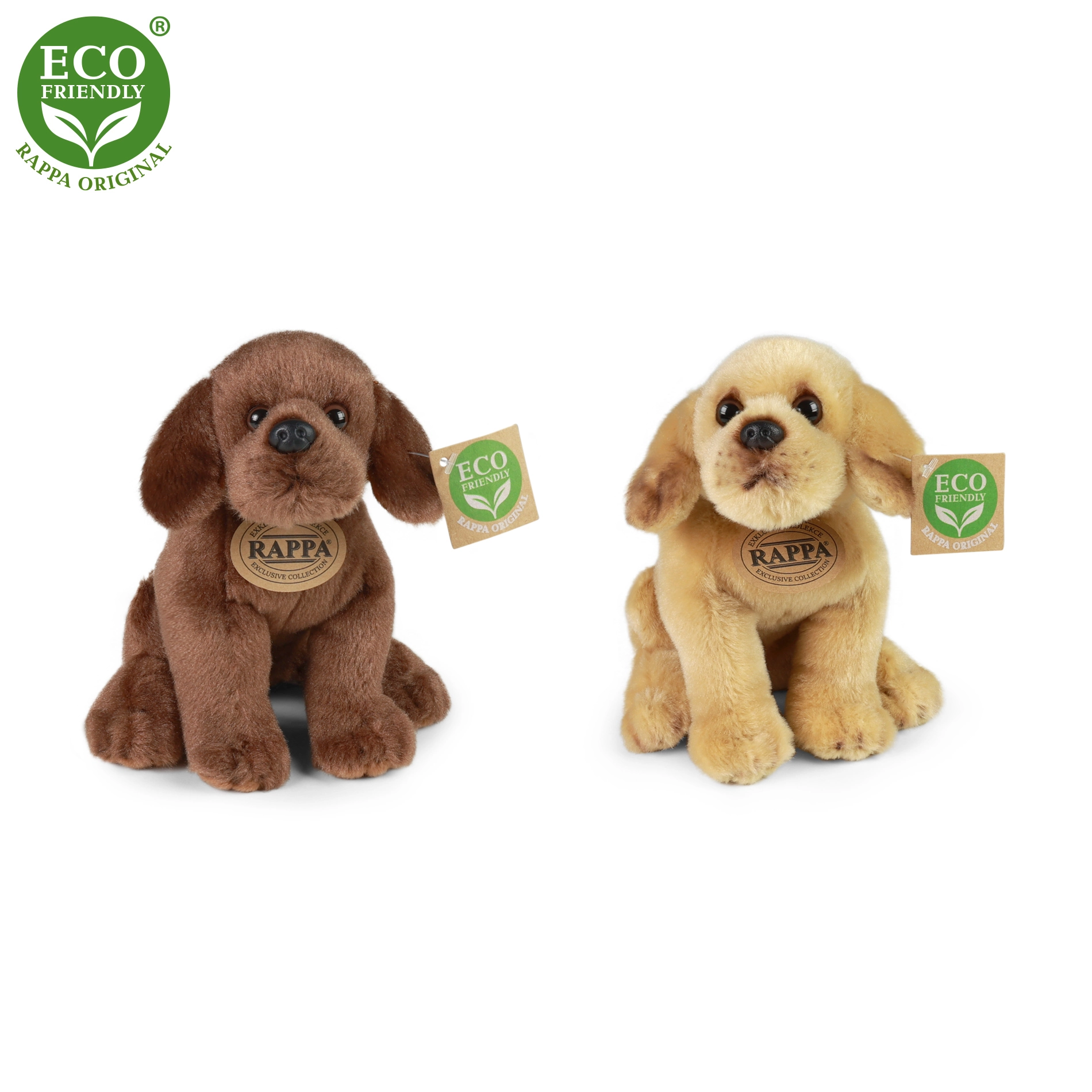 E-shop Eco-Friendly Rappa pes labrador sedící světle hnědý 20 cm
