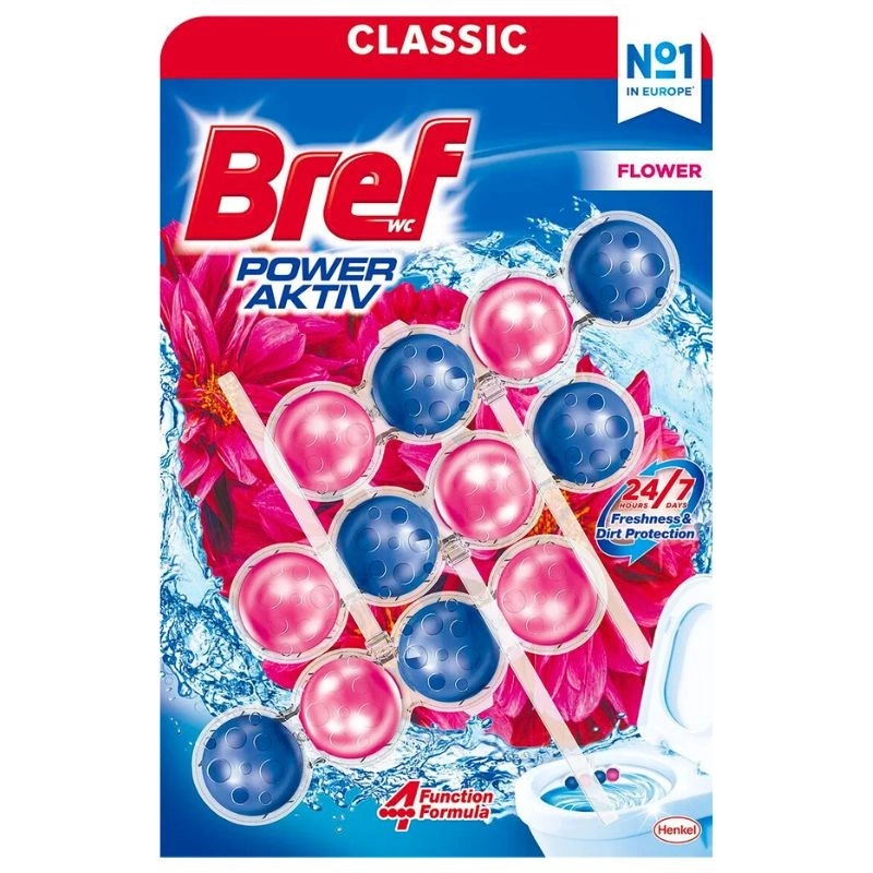 Bref Power Aktiv WC záves Flower 3×50 g