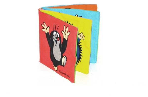 E-shop Wiky knížka Krtek textilní rozkládací 10x10 cm na kartě