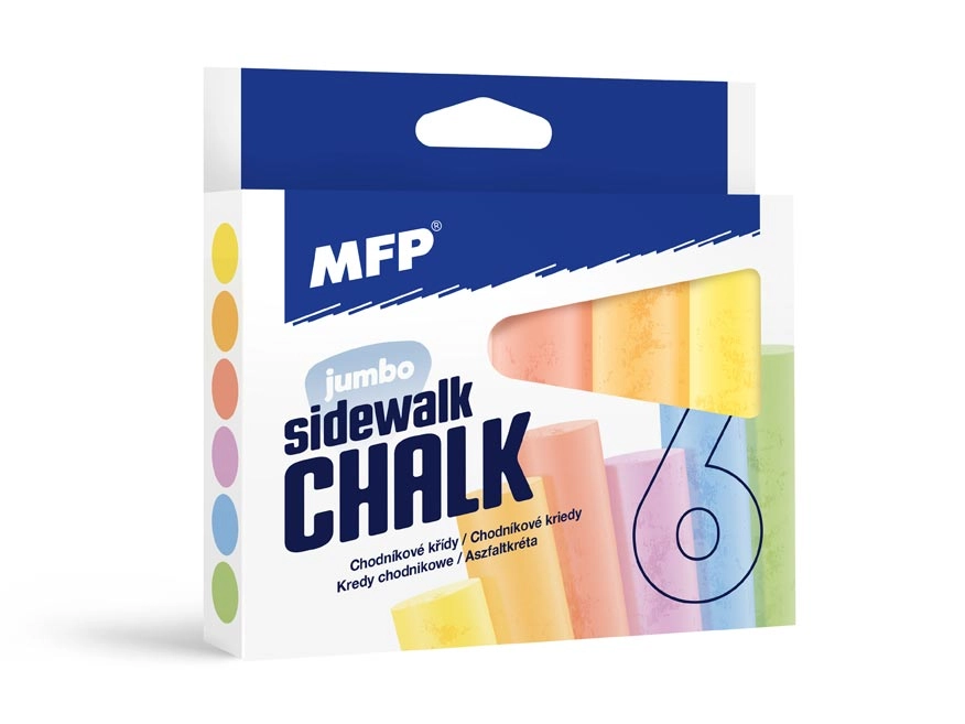 E-shop MFP 6320134 kriedy M chodníkové okrúhle mix farieb krabička 6 ks