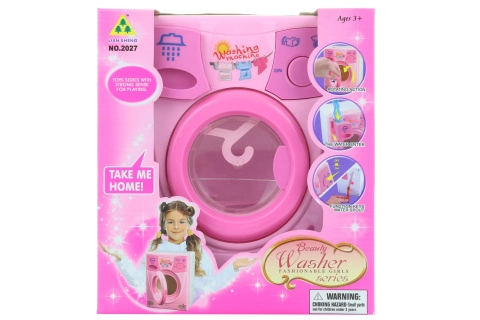 Lamps Pračka růžová na vodu a baterie