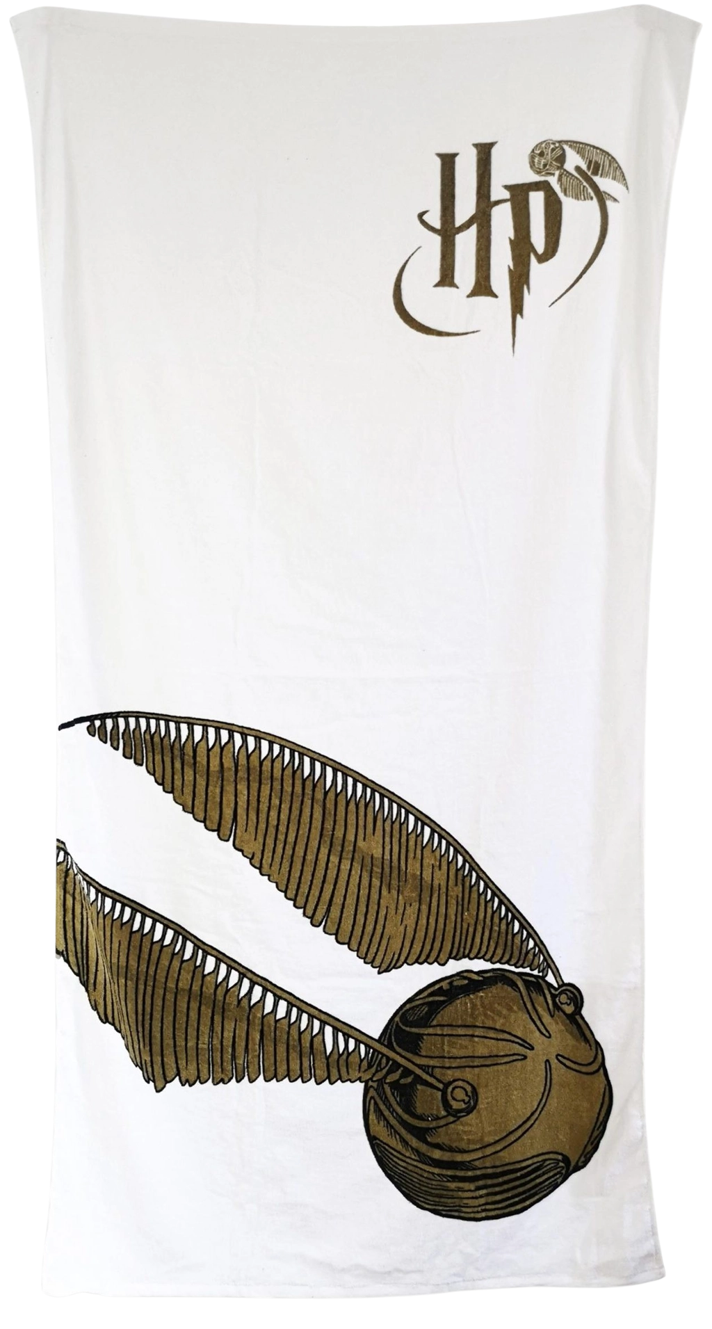 E-shop CurePink Osuška - ručník Harry Potter Zlatonka - Golden Snitch (75 x 150 cm) [93214]