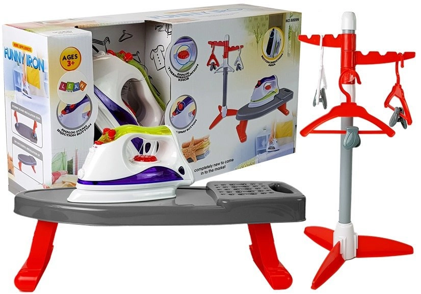 E-shop LEAN TOYS Žehlička na batérie + doska vešiak