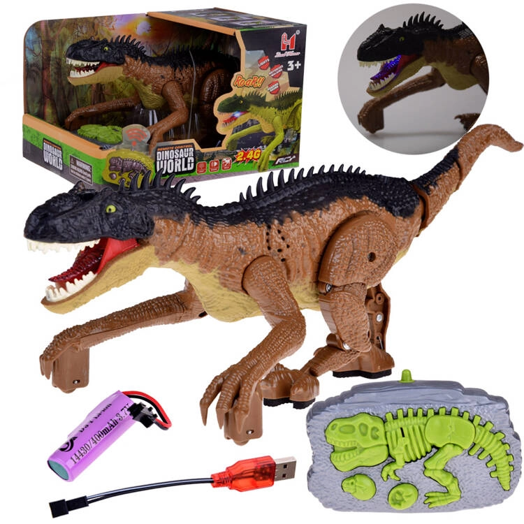 E-shop Hnedý dinosaurus s diaľkovým ovládaním hračka
