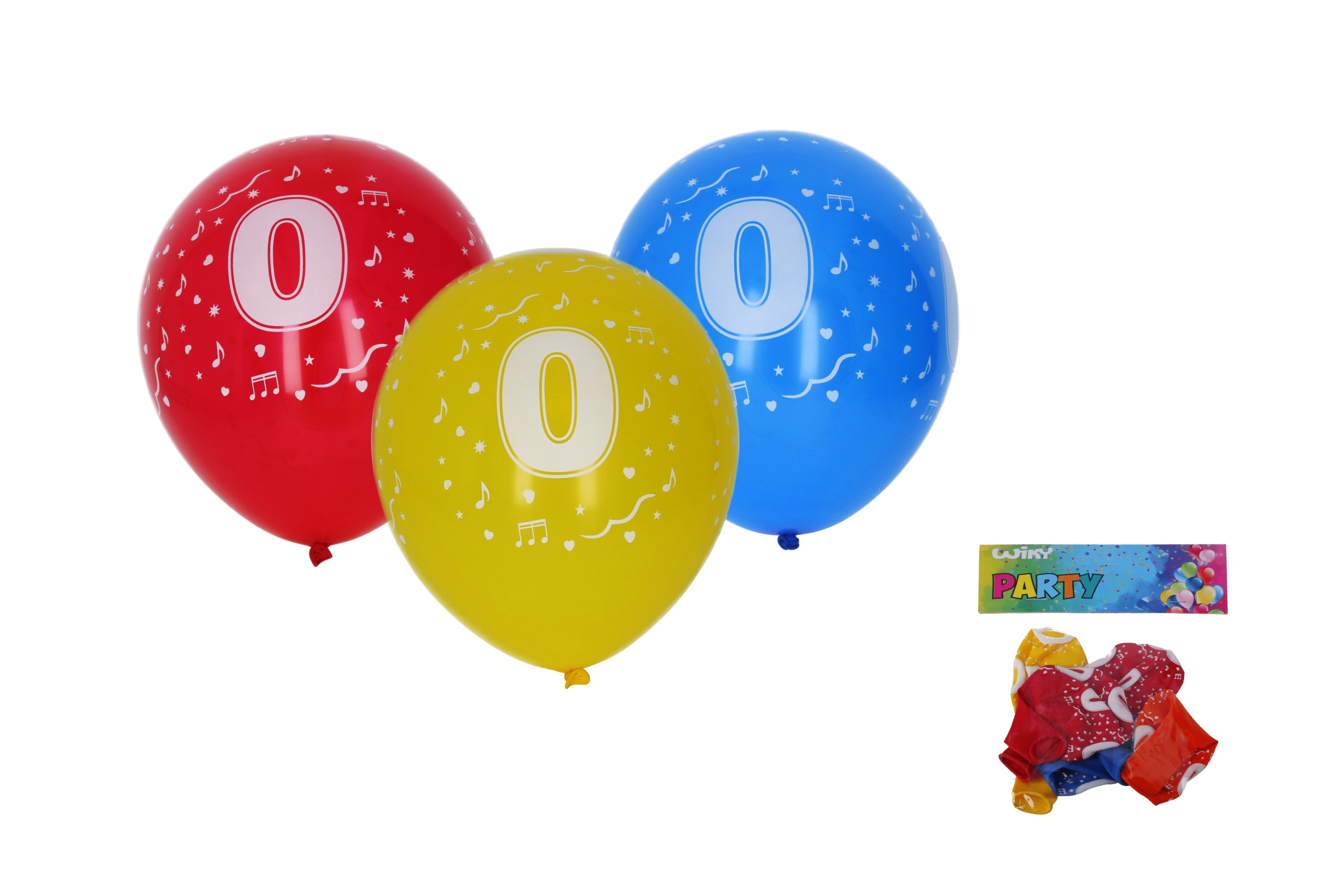 E-shop Wiky Balónik nafukovací 30cm sada s číslom 0 WKW009912