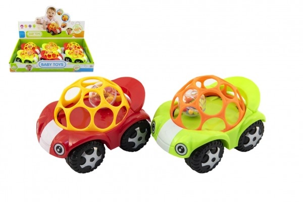 E-shop Teddies Auto pre najmenších s loptičkou 8x11cm 2 farby 6ks v boxe