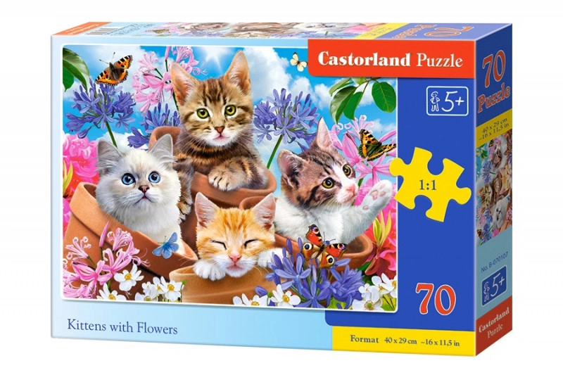 E-shop Castorland Kočky s květy 70 dielov