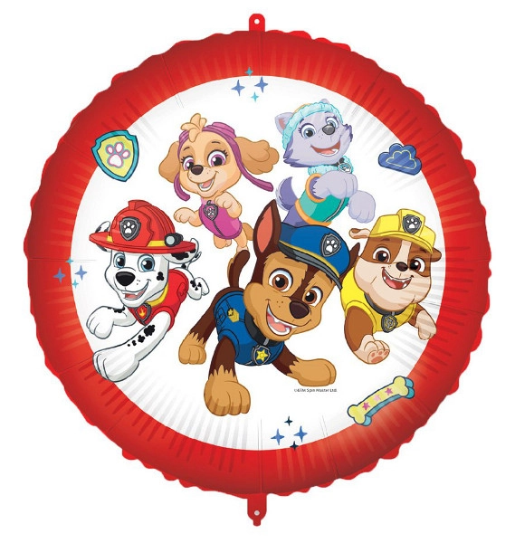 E-shop Procos Fóliový balón Paw Patrol červený kruh 46 cm