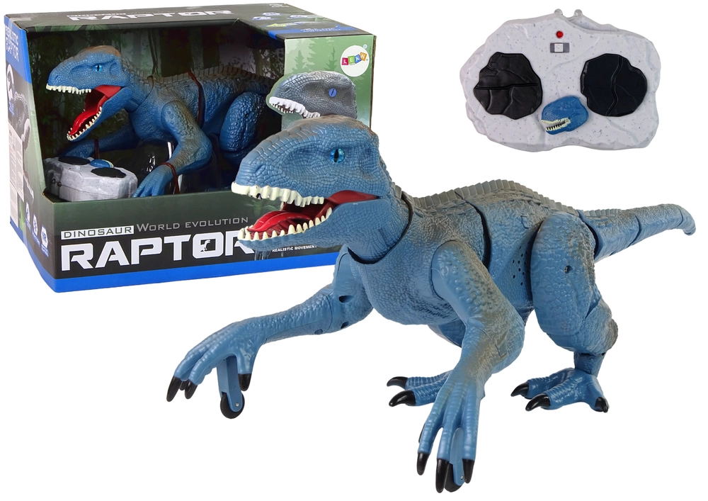 E-shop Na diaľku ovládaný dinosaurus Velociraptor modrý