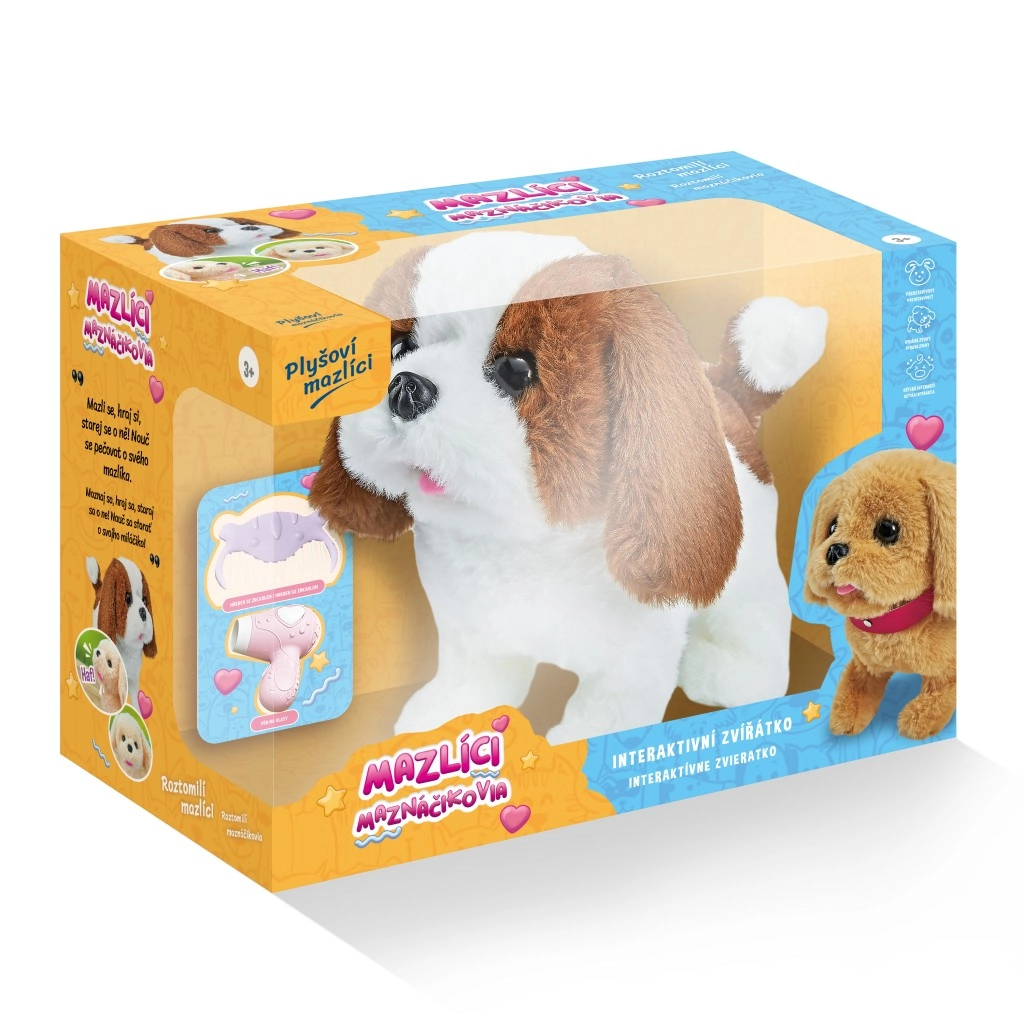 E-shop Alltoys Mazlíci hrací set pejsek Ťapka hnědobílý