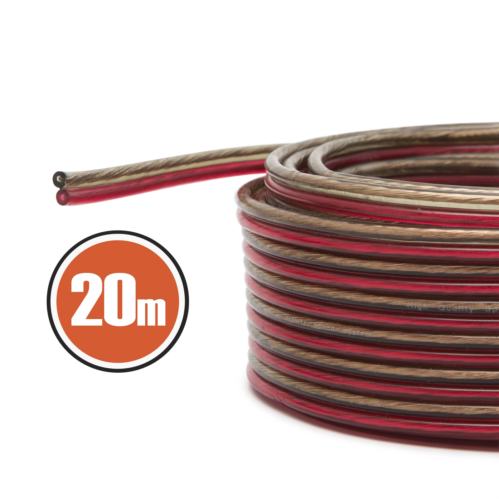 Reproduktorový kábel OXIGEN FREE 2× 0,50 mm², 20 m