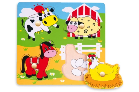 E-shop Viga veľké puzzle hospodárske zvieratká 5 ks