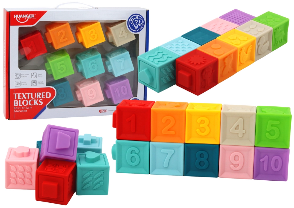E-shop Vzdelávacie puzzle pre batoľatá kocky tvary čísla