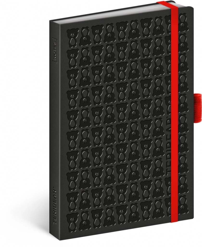 E-shop Teribear notes čierny linajkovaný 9 x 13 cm