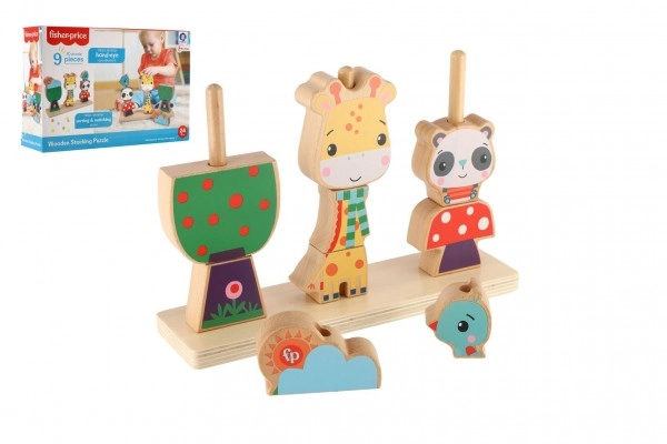 E-shop Teddies Puzzle 3D dřevo 9 dílků v krabici 28x19x8cm