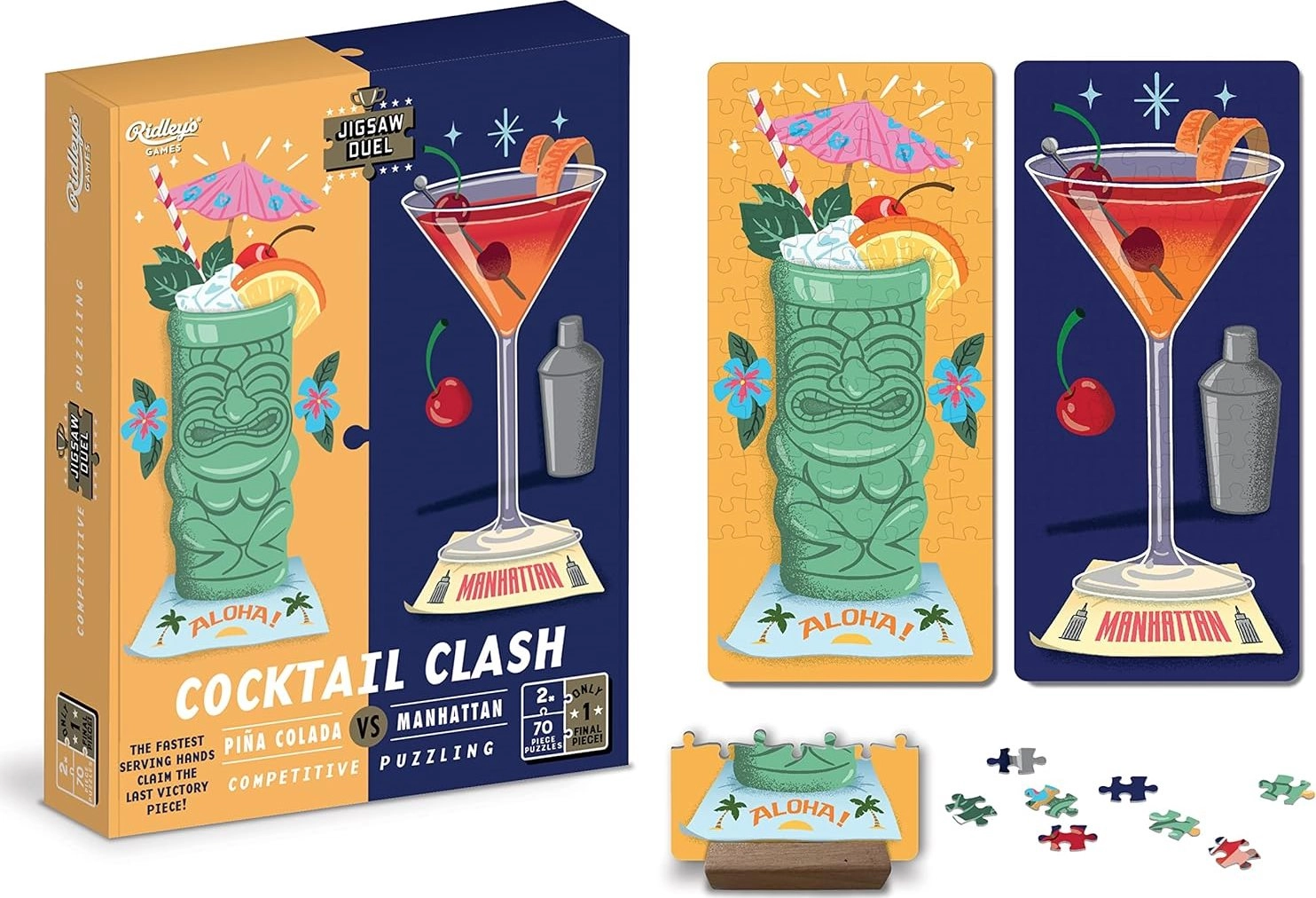 E-shop RIDLEY'S GAMES Duel Koktailový súboj Piňa Colada vs Manhattan 2x70 dielov