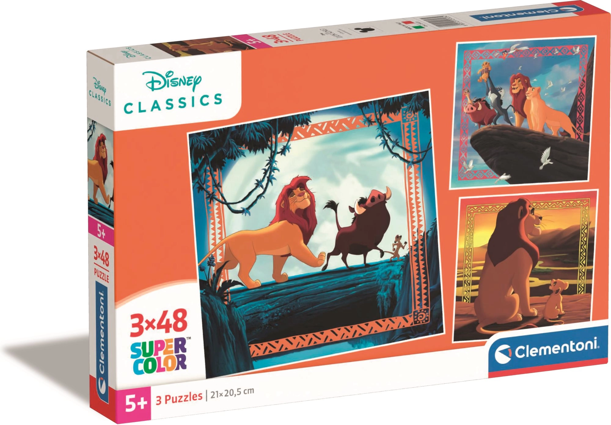 E-shop Puzzle Lev kráľ 3×48 dielikov CLEMENTONI