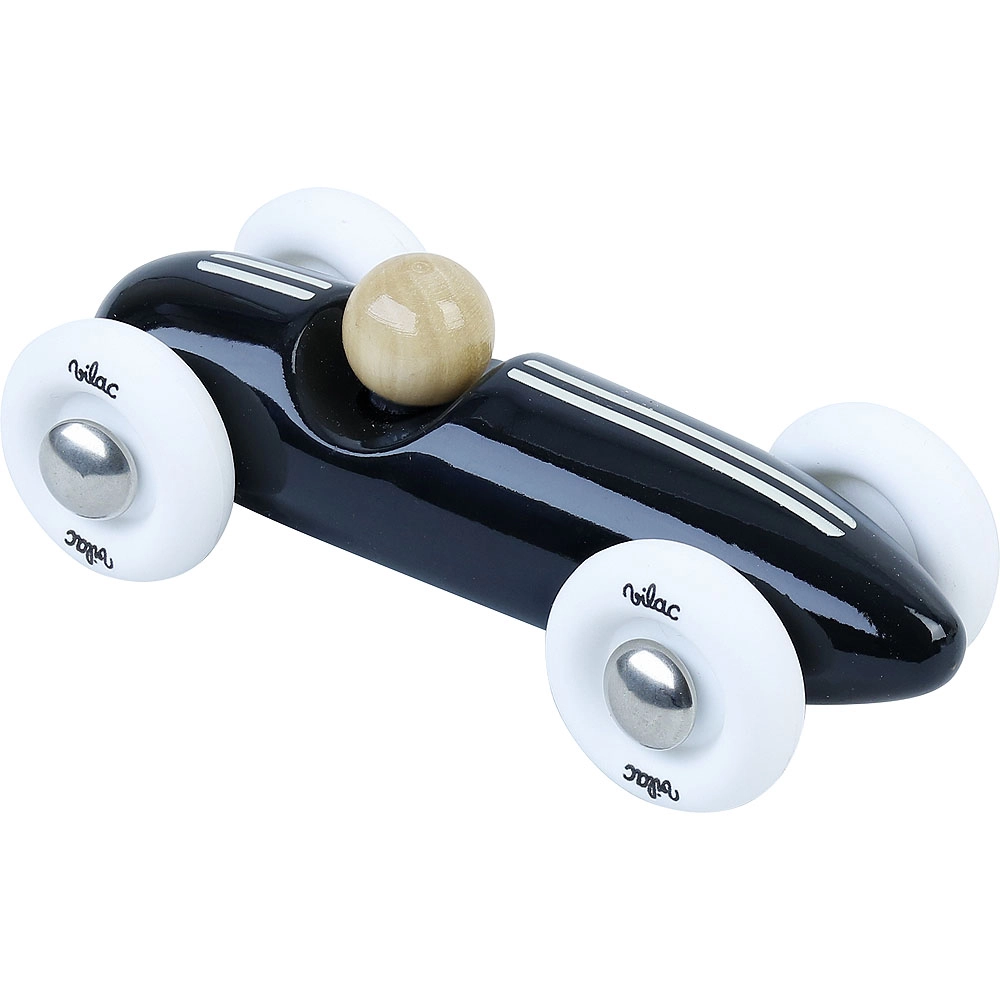 E-shop Vilac Drevené auto mini Grand prix vintage čierne