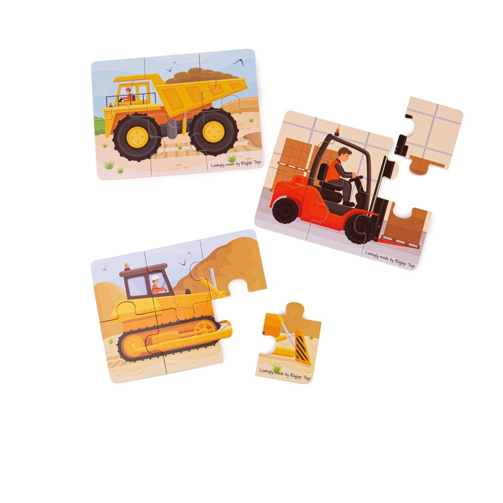 Bigjigs Toys 3v1 stavebné stroje