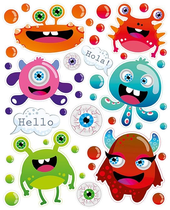 Nálepky Potvorky veľký hárok