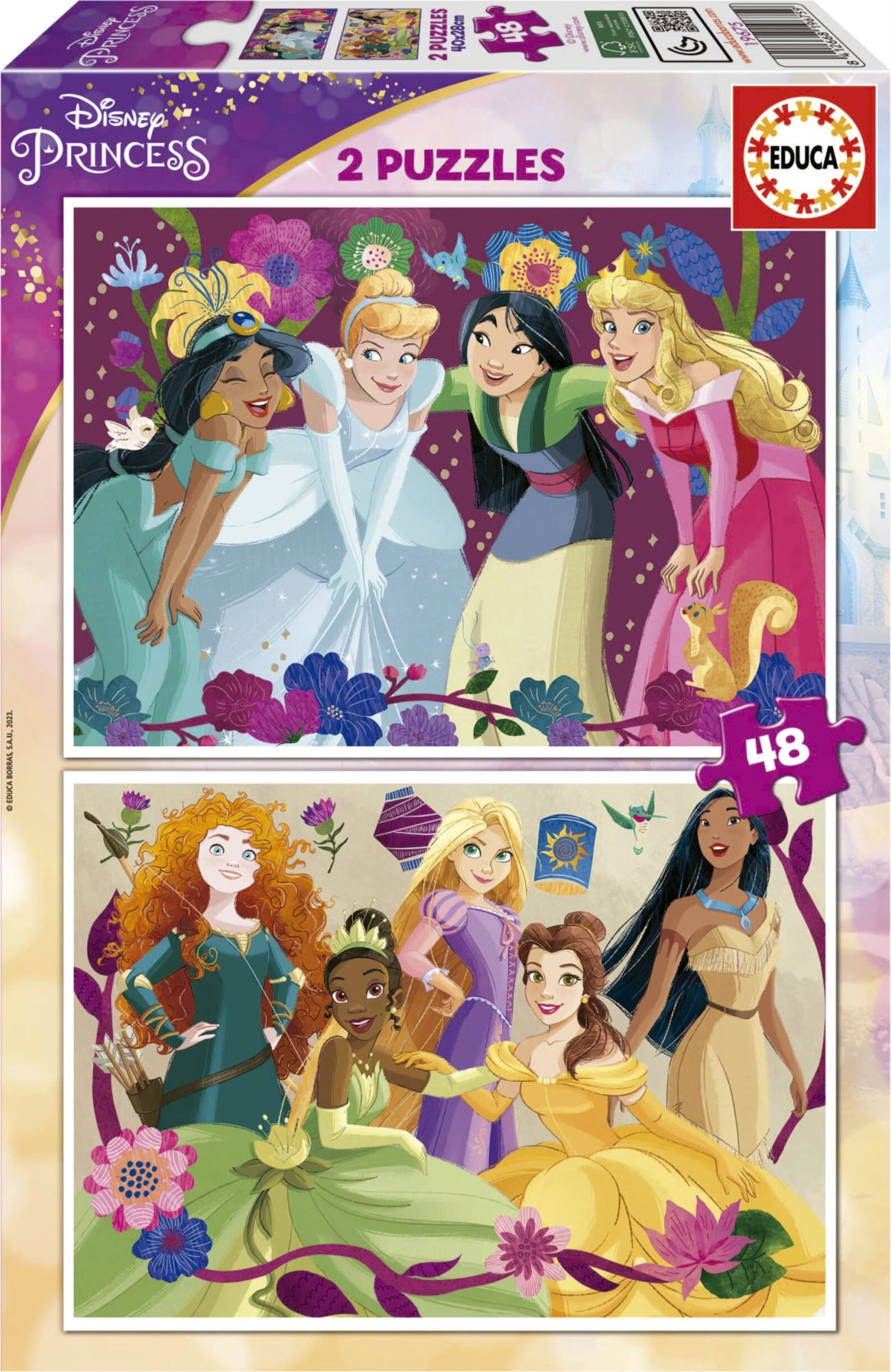 E-shop Educa Disney Princess od 4 rokov 2 x 48 dielov