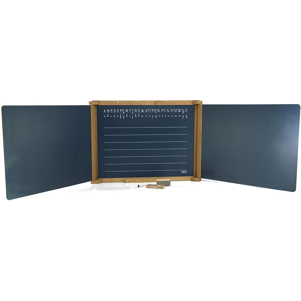 E-shop Jeujura Dřevěná trojkřídlá multifunkční tabule 156 x 43 cm s příslušenstvím
