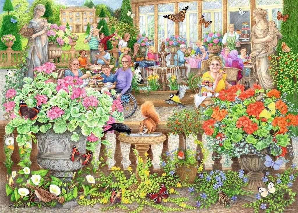 E-shop Ravensburger puzzle Kaviareň v oranžérii 1000 dielikov