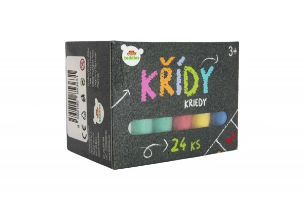 E-shop Teddies křídy barevné chodníkové 24 ks