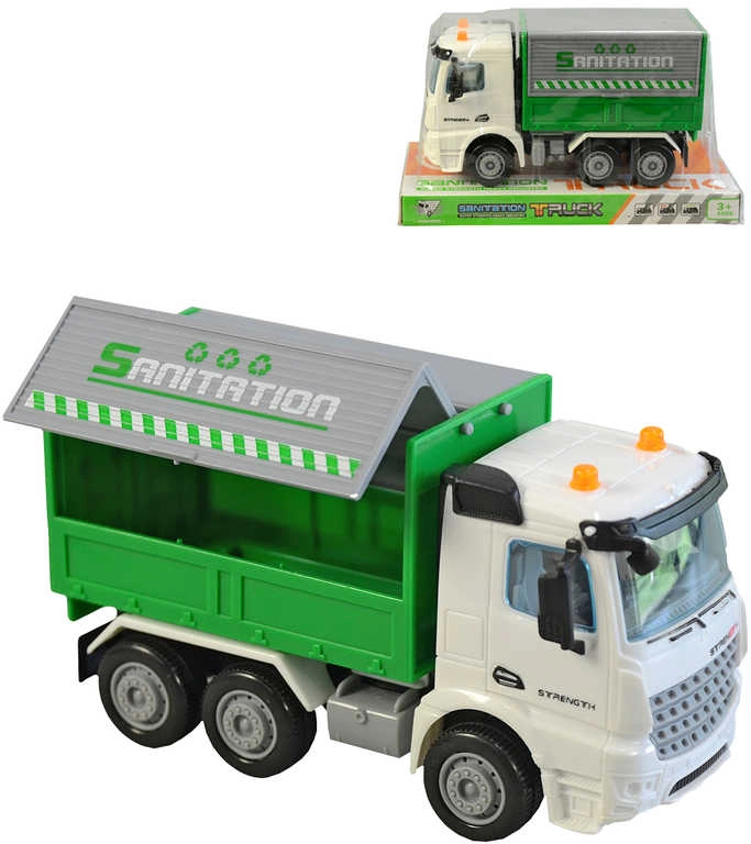 Pracovné smetiarske auto na voľný chod 16 cm - 1 kus