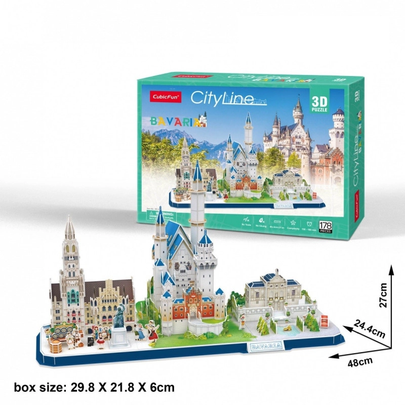 E-shop CubicFun 3D puzzle CityLine panorama Bavorsko 178 ks