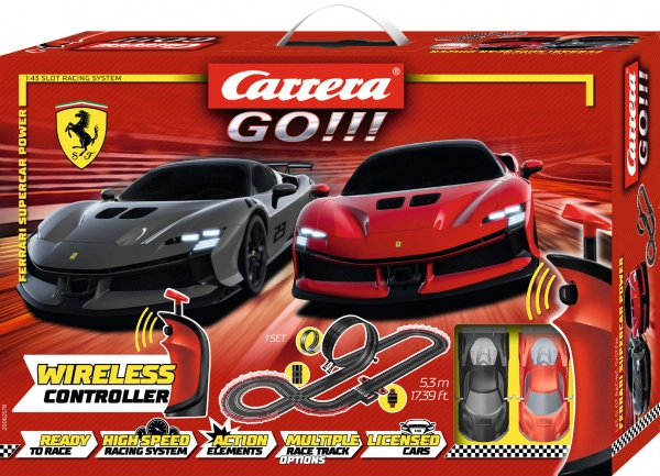 autodráha carrera go ferrari supercar power 5,3 m s bezdrôtovými ovládačmi