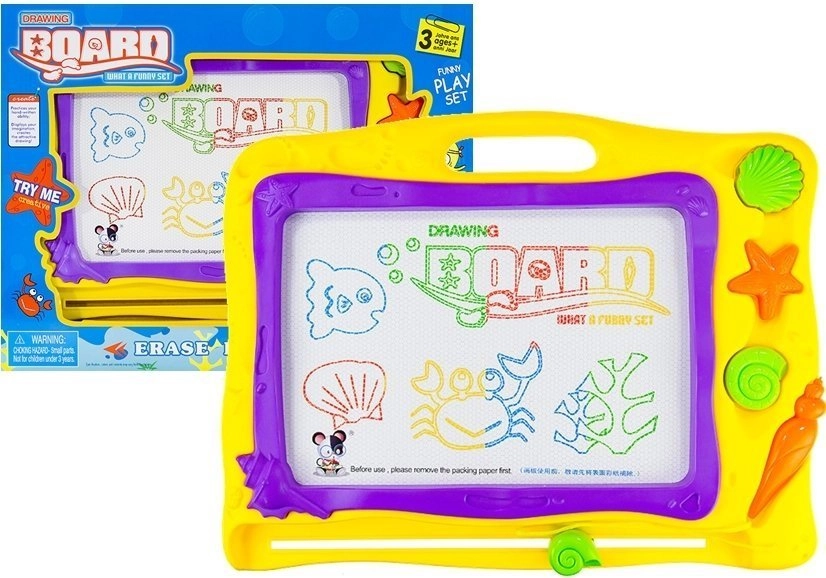 E-shop Lean Toys Tabuľa s pečiatkami a farebné pozadie