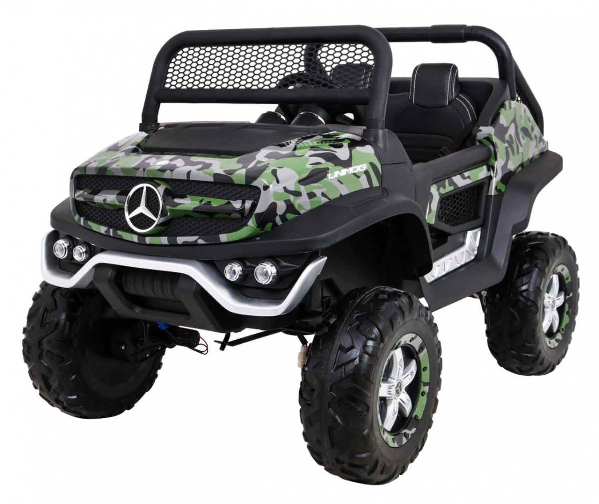 E-shop Detské elektrické autíčko Mercedes-Benz Unimog s maskovaním