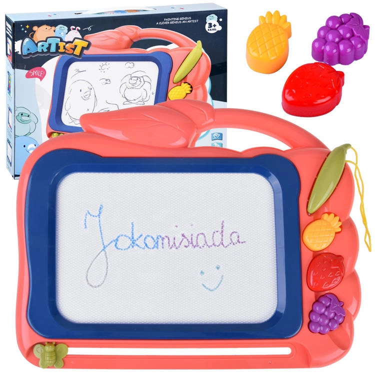 E-shop Magnetická kresliaca tabuľka so znikopisom a ovocnými pečiatkami
