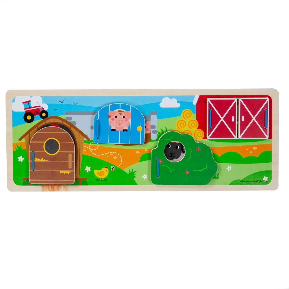 E-shop Bigjigs Toys senzorické puzzle Farma