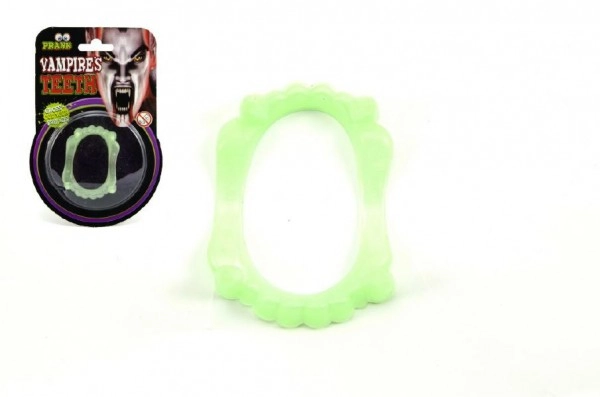 E-shop Zuby svietiace upír 5cm na karte