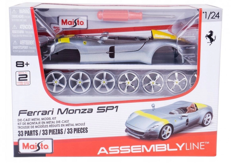 Maisto Kit Ferrari Monza SP-1 Stříbrné 1:24