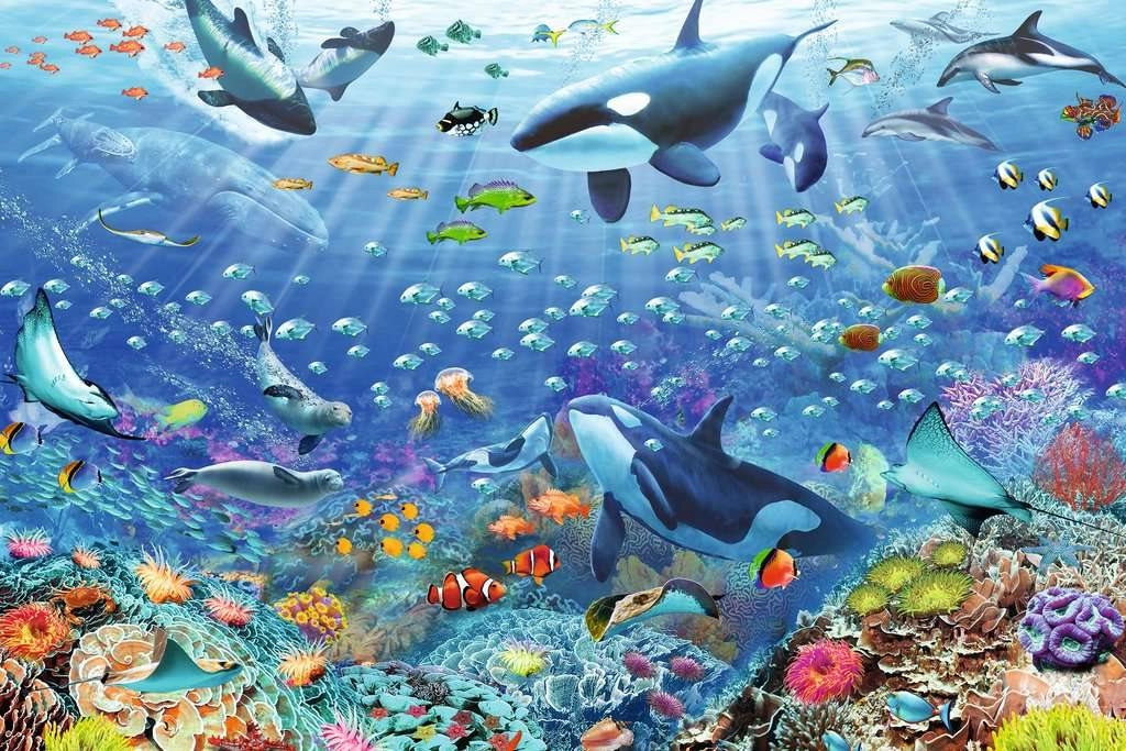 E-shop Ravensburger puzzle farebný podmorský svet 3000 dielikov