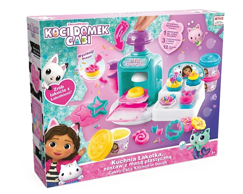 Kuchynka na sladkosti GABBY’S DOLLHOUSE – kreatívna sada s plastelínou