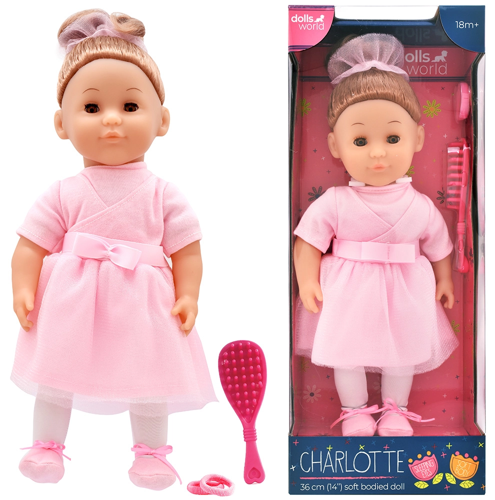 Dolls World módna bábika Charlotte s doplnkami 36 cm